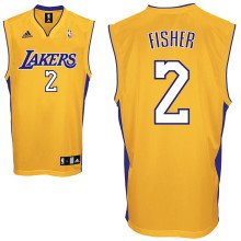 Los Angeles Lakers Fisher Derek #2 yellow