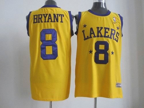 Los Angeles Lakers 8 Kobe Bryant YELLOW JERSEYS Los Angeles Lakers 8 Kobe Bryant YELLOW JERSEYS