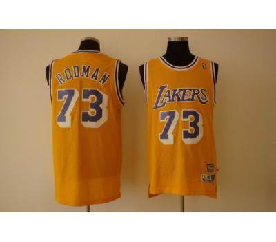nba fans lakers #73 rodman yellow(fans edition) nba fans lakers #73 rodman yellow(fans edition)
