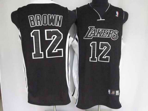 NBA Jerseys L.A. Lakers 12# BROWN Black NBA Jerseys L.A. Lakers 12# BROWN Black