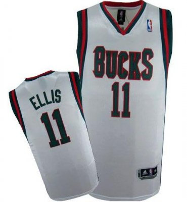 Milwaukee Bucks 11 Monta Ellis White NBA Jerseys