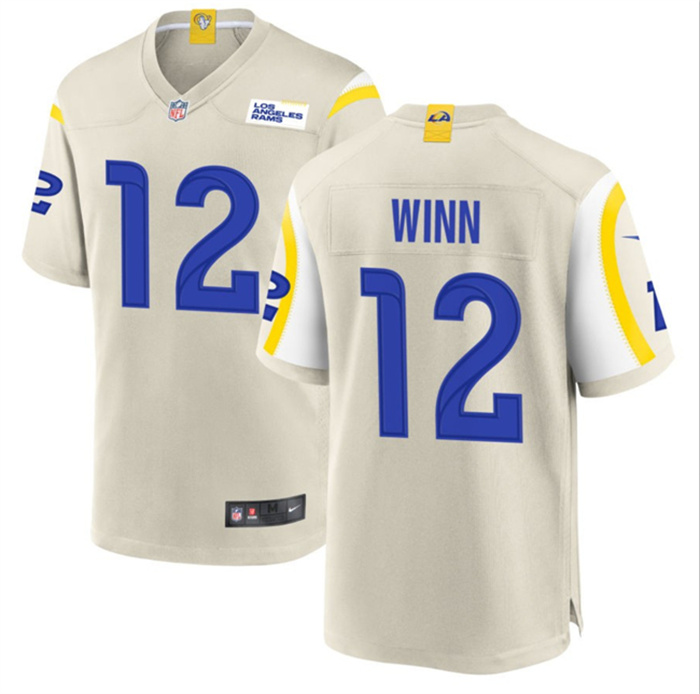Men's Los Angeles Rams #12 Dresser Winn Bone Stitched Football Game Jersey Men's Los Angeles Rams #12 Dresser Winn Bone Stitched Football Game Jersey
