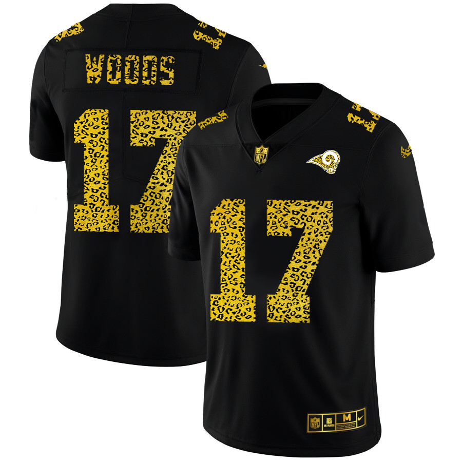 Los Angeles Rams #17 Robert Woods Men's Nike Leopard Print Fashion Vapor Limited NFL Jersey Black Los Angeles Rams #17 Robert Woods Men's Nike Leopard Print Fashion Vapor Limited NFL Jersey Black