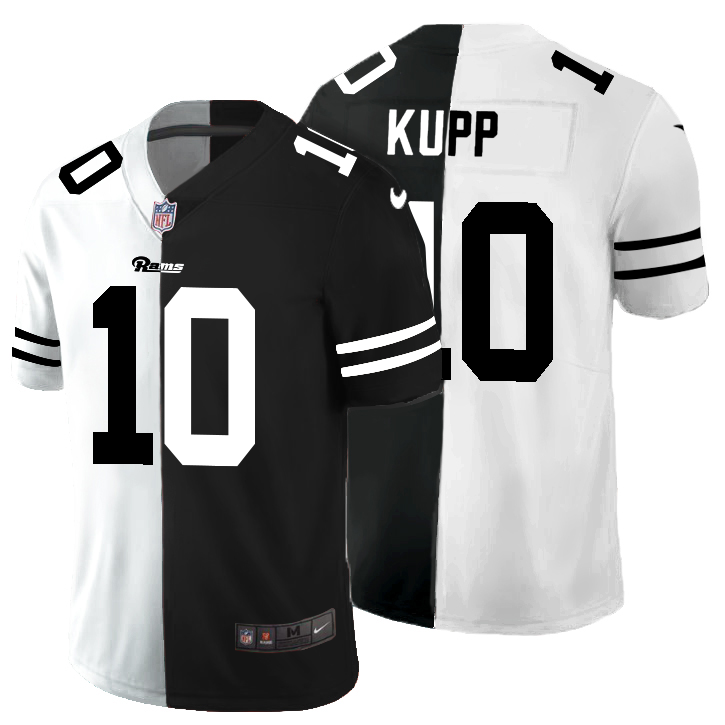 Los Angeles Rams #10 Cooper Kupp Men's Black V White Peace Split Nike Vapor Untouchable Limited NFL Jersey Los Angeles Rams #10 Cooper Kupp Men's Black V White Peace Split Nike Vapor Untouchable Limited NFL Jersey
