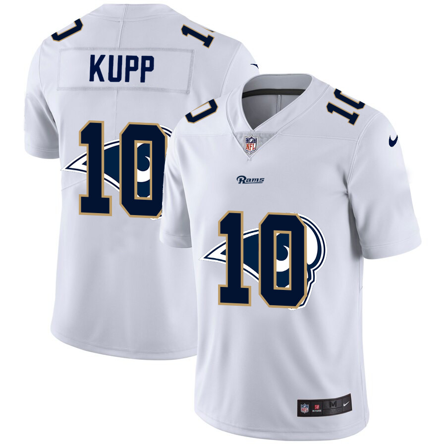Los Angeles Rams #10 Cooper Kupp White Men's Nike Team Logo Dual Overlap Limited NFL Jersey Los Angeles Rams #10 Cooper Kupp White Men's Nike Team Logo Dual Overlap Limited NFL Jersey