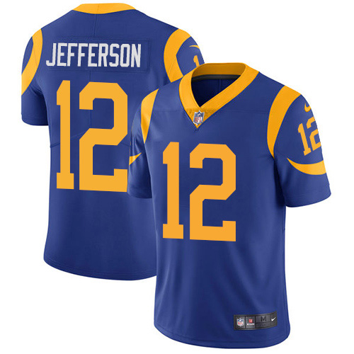 Nike Rams #12 Van Jefferson Royal Blue Alternate Men's Stitched NFL Vapor Untouchable Limited Jersey Nike Rams #12 Van Jefferson Royal Blue Alternate Men's Stitched NFL Vapor Untouchable Limited Jersey