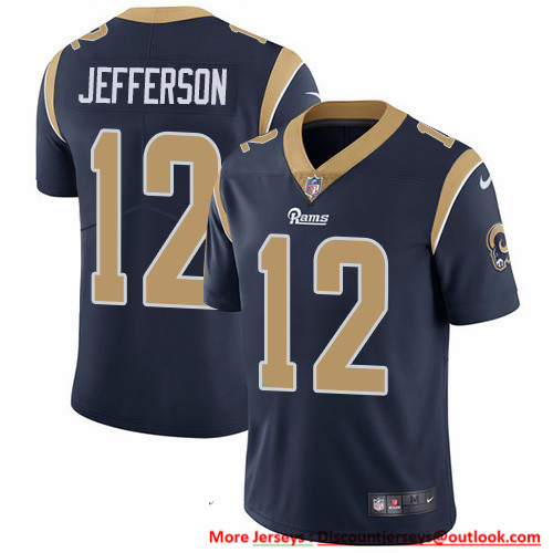 Nike Rams #12 Van Jefferson Navy Blue Team Color Men's Stitched NFL Vapor Untouchable Limited Jersey Nike Rams #12 Van Jefferson Navy Blue Team Color Men's Stitched NFL Vapor Untouchable Limited Jersey