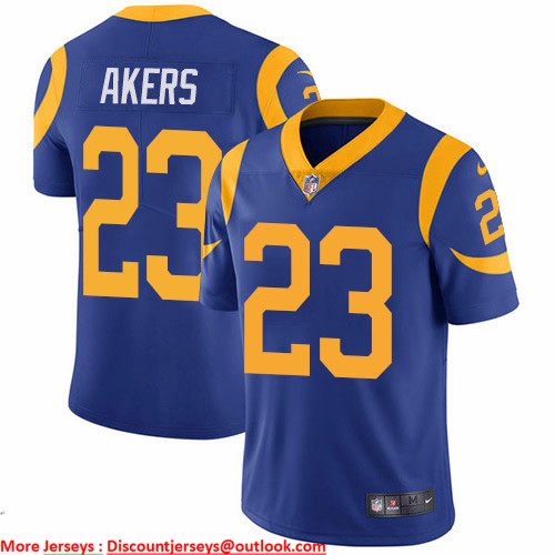 Nike Rams #23 Cam Akers Royal Blue Alternate Men's Stitched NFL Vapor Untouchable Limited Jersey