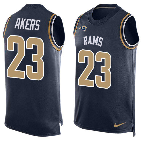Nike Rams #23 Cam Akers Navy Blue Team Color Men's Stitched NFL Limited Tank Top Jersey Nike Rams #23 Cam Akers Navy Blue Team Color Men's Stitched NFL Limited Tank Top Jersey
