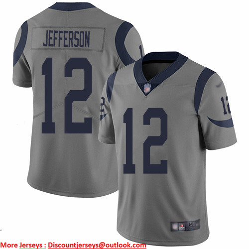 Nike Rams #12 Van Jefferson Gray Men's Stitched NFL Limited Inverted Legend Jersey Nike Rams #12 Van Jefferson Gray Men's Stitched NFL Limited Inverted Legend Jersey