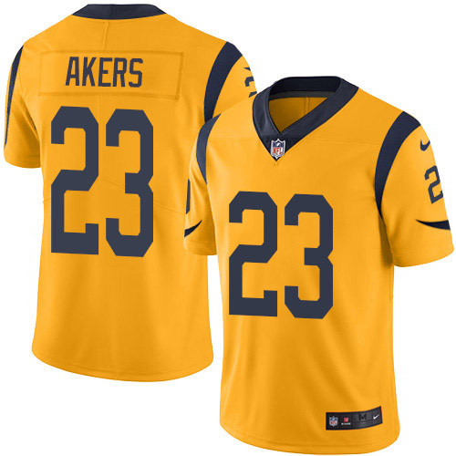 Nike Rams #23 Cam Akers Gold Men's Stitched NFL Limited Rush Jersey Nike Rams #23 Cam Akers Gold Men's Stitched NFL Limited Rush Jersey