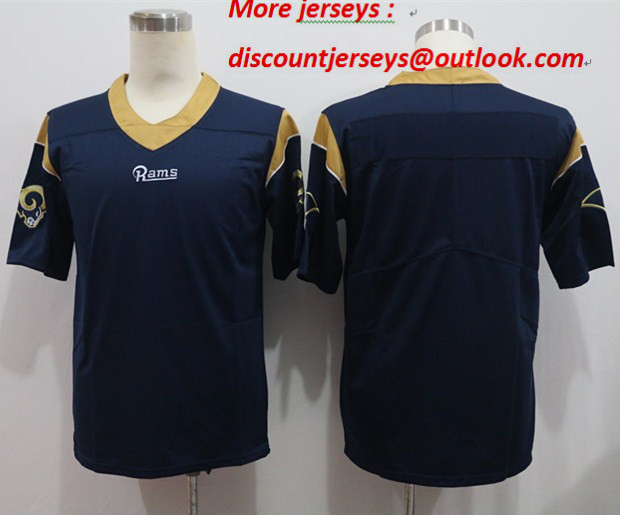 Nike Rams Blank Navy Vapor Untouchable Limited Jersey