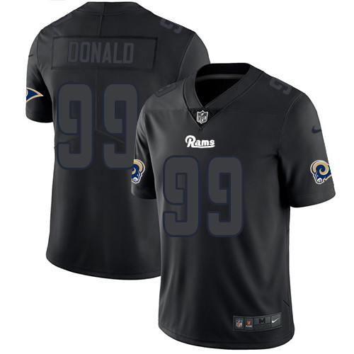 Nike Rams 99 Aaron Donald Black Impact Rush Limited Jersey Nike Rams 99 Aaron Donald Black Impact Rush Limited Jersey