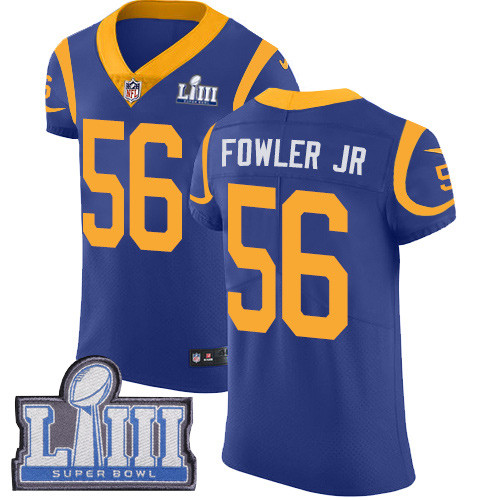 Nike Rams #56 Dante Fowler Jr Royal Blue Alternate Super Bowl LIII Bound Men's Stitched NFL Vapor Untouchable Elite Jersey Nike Rams #56 Dante Fowler Jr Royal Blue Alternate Super Bowl LIII Bound Men's Stitched NFL Vapor Untouchable Elite Jersey