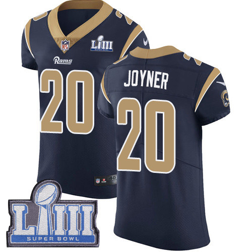 Nike Rams #20 Lamarcus Joyner Navy Blue Team Color Super Bowl LIII Bound Men's Stitched NFL Vapor Untouchable Elite Jersey Nike Rams #20 Lamarcus Joyner Navy Blue Team Color Super Bowl LIII Bound Men's Stitched NFL Vapor Untouchable Elite Jersey