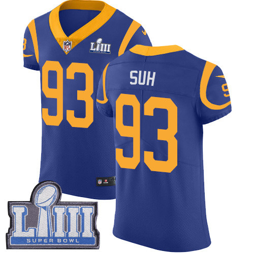 Nike Rams #93 Ndamukong Suh Royal Blue Alternate Super Bowl LIII Bound Men's Stitched NFL Vapor Untouchable Elite Jersey