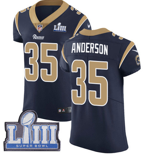 Nike Rams #35 C.J. Anderson Navy Blue Team Color Super Bowl LIII Bound Men's Stitched NFL Vapor Untouchable Elite Jersey Nike Rams #35 C.J. Anderson Navy Blue Team Color Super Bowl LIII Bound Men's Stitched NFL Vapor Untouchable Elite Jersey