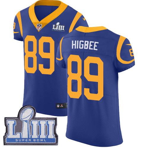 Nike Rams #89 Tyler Higbee Royal Blue Alternate Super Bowl LIII Bound Men's Stitched NFL Vapor Untouchable Elite Jersey Nike Rams #89 Tyler Higbee Royal Blue Alternate Super Bowl LIII Bound Men's Stitched NFL Vapor Untouchable Elite Jersey