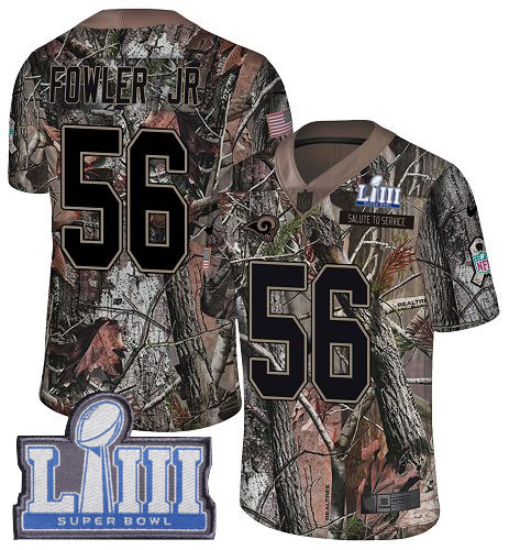 Nike Rams #56 Dante Fowler Jr Camo Super Bowl LIII Bound Men's Stitched NFL Limited Rush Realtree Jersey Nike Rams #56 Dante Fowler Jr Camo Super Bowl LIII Bound Men's Stitched NFL Limited Rush Realtree Jersey