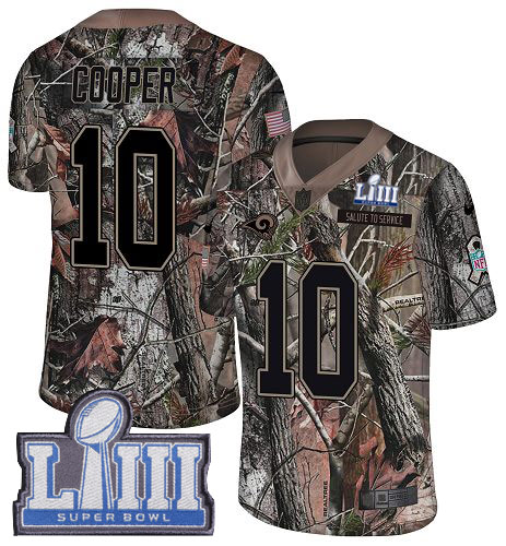 Nike Rams #10 Pharoh Cooper Camo Super Bowl LIII Bound Men's Stitched NFL Limited Rush Realtree Jersey Nike Rams #10 Pharoh Cooper Camo Super Bowl LIII Bound Men's Stitched NFL Limited Rush Realtree Jersey