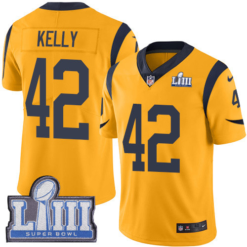 Nike Rams #42 John Kelly Gold Super Bowl LIII Bound Men's Stitched NFL Limited Rush Jersey Nike Rams #42 John Kelly Gold Super Bowl LIII Bound Men's Stitched NFL Limited Rush Jersey