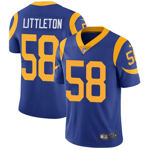 Nike Rams #58 Cory Littleton Royal Blue Alternate Men's Stitched NFL Vapor Untouchable Limited Jersey Nike Rams #58 Cory Littleton Royal Blue Alternate Men's Stitched NFL Vapor Untouchable Limited Jersey