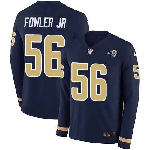 Nike Rams #56 Dante Fowler Jr Navy Blue Team Color Men's Stitched NFL Limited Therma Long Sleeve Jersey Nike Rams #56 Dante Fowler Jr Navy Blue Team Color Men's Stitched NFL Limited Therma Long Sleeve Jersey