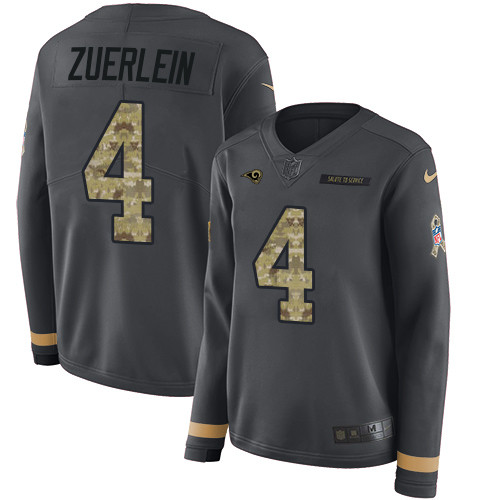 Nike Rams #4 Greg Zuerlein Anthracite Salute to Service