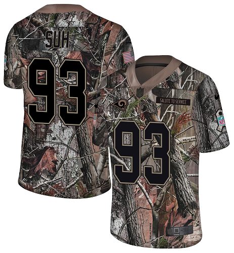 Nike Rams #93 Ndamukong Suh Camo Men's Stitched NFL Limited Rush Realtree Jersey