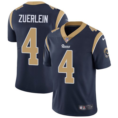 Nike Rams 4 Greg Zuerlein Navy Vapor Untouchable Limited Jersey Nike Rams 4 Greg Zuerlein Navy Vapor Untouchable Limited Jersey