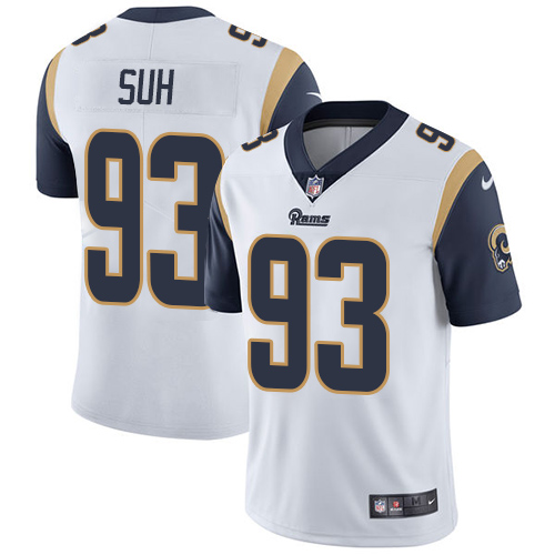 Nike Rams #93 Ndamukong Suh White Men's Stitched NFL Vapor Untouchable Limited Jersey Nike Rams #93 Ndamukong Suh White Men's Stitched NFL Vapor Untouchable Limited Jersey