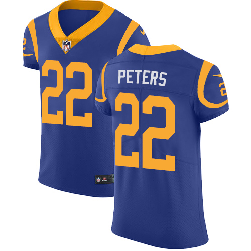 Nike Rams #22 Marcus Peters Royal Blue Alternate Men's Stitched NFL Vapor Untouchable Elite Jersey Nike Rams #22 Marcus Peters Royal Blue Alternate Men's Stitched NFL Vapor Untouchable Elite Jersey