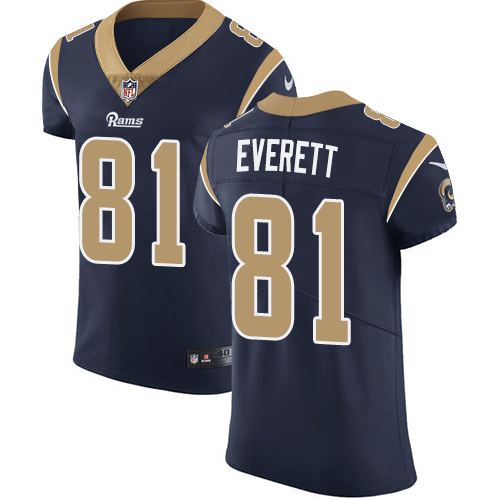 Nike Rams #81 Gerald Everett Navy Blue Team Color Men's Stitched NFL Vapor Untouchable Elite Jersey Nike Rams #81 Gerald Everett Navy Blue Team Color Men's Stitched NFL Vapor Untouchable Elite Jersey