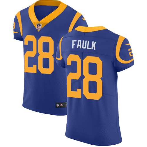 Nike Rams #28 Marshall Faulk Royal Blue Alternate Men's Stitched NFL Vapor Untouchable Elite Jersey Nike Rams #28 Marshall Faulk Royal Blue Alternate Men's Stitched NFL Vapor Untouchable Elite Jersey