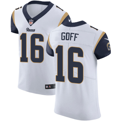 Nike Rams #16 Jared Goff White Men's Stitched NFL Vapor Untouchable Elite Jersey Nike Rams #16 Jared Goff White Men's Stitched NFL Vapor Untouchable Elite Jersey