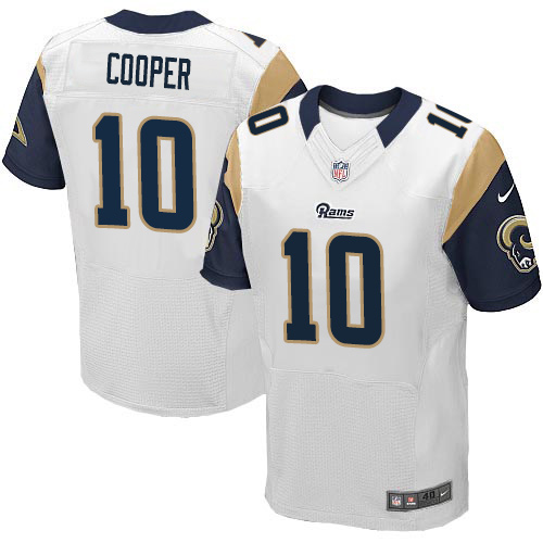 Nike Rams #10 Pharoh Cooper White Men's Stitched NFL Elite Jersey Nike Rams #10 Pharoh Cooper White Men's Stitched NFL Elite Jersey