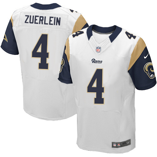 Nike Rams #4 Greg Zuerlein White Men's Stitched NFL Elite Jersey Nike Rams #4 Greg Zuerlein White Men's Stitched NFL Elite Jersey