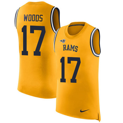 Nike Rams #17 Robert Woods Gold Men's Stitched NFL Limited Rush Tank Top Jersey Nike Rams #17 Robert Woods Gold Men's Stitched NFL Limited Rush Tank Top Jersey