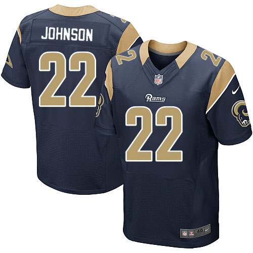 Nike Rams #22 Trumaine Johnson Navy Blue Team Color Men's Stitched NFL Elite Jersey Nike Rams #22 Trumaine Johnson Navy Blue Team Color Men's Stitched NFL Elite Jersey