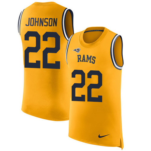 Nike Rams #22 Trumaine Johnson Gold Men's Stitched NFL Limited Rush Tank Top Jersey Nike Rams #22 Trumaine Johnson Gold Men's Stitched NFL Limited Rush Tank Top Jersey