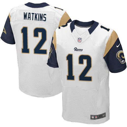 Nike Rams #12 Sammy Watkins White Men's Stitched NFL Elite Jersey Nike Rams #12 Sammy Watkins White Men's Stitched NFL Elite Jersey