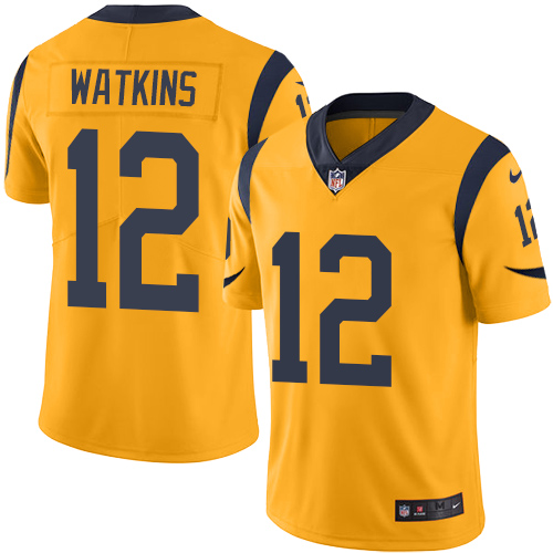 Nike Rams #12 Sammy Watkins Gold Men's Stitched NFL Limited Rush Jersey Nike Rams #12 Sammy Watkins Gold Men's Stitched NFL Limited Rush Jersey