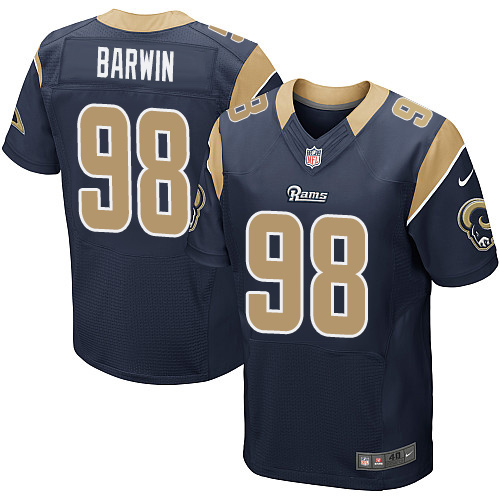 Nike Rams #98 Connor Barwin Navy Blue Team Color Men's Stitched NFL Elite Jersey Nike Rams #98 Connor Barwin Navy Blue Team Color Men's Stitched NFL Elite Jersey
