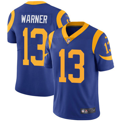 Nike Rams #13 Kurt Warner Royal Blue Alternate Men's Stitched NFL Vapor Untouchable Limited Jersey Nike Rams #13 Kurt Warner Royal Blue Alternate Men's Stitched NFL Vapor Untouchable Limited Jersey
