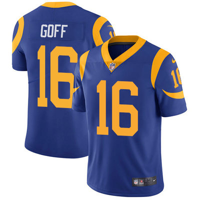 Nike Rams #16 Jared Goff Royal Blue Alternate Men's Stitched NFL Vapor Untouchable Limited Jersey Nike Rams #16 Jared Goff Royal Blue Alternate Men's Stitched NFL Vapor Untouchable Limited Jersey