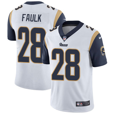 Nike Rams #28 Marshall Faulk White Men's Stitched NFL Vapor Untouchable Limited Jersey Nike Rams #28 Marshall Faulk White Men's Stitched NFL Vapor Untouchable Limited Jersey