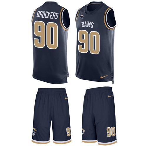 Nike Rams #90 Michael Brockers Navy Blue Team Color Men's Stitched NFL Limited Tank Top Suit Jersey Nike Rams #90 Michael Brockers Navy Blue Team Color Men's Stitched NFL Limited Tank Top Suit Jersey