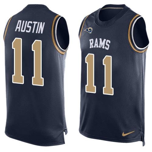Nike Rams #11 Tavon Austin Navy Blue Team Color Men's Stitched NFL Limited Tank Top Jersey Nike Rams #11 Tavon Austin Navy Blue Team Color Men's Stitched NFL Limited Tank Top Jersey