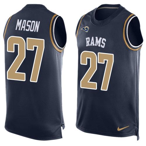 Nike Rams #27 Tre Mason Navy Blue Team Color Men's Stitched NFL Limited Tank Top Jersey Nike Rams #27 Tre Mason Navy Blue Team Color Men's Stitched NFL Limited Tank Top Jersey