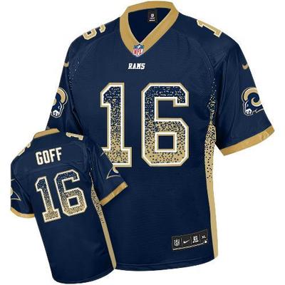 Nike Rams #16 Jared Goff Navy Blue Team Color Men's Stitched NFL Elite Drift Fashion Jersey Nike Rams #16 Jared Goff Navy Blue Team Color Men's Stitched NFL Elite Drift Fashion Jersey